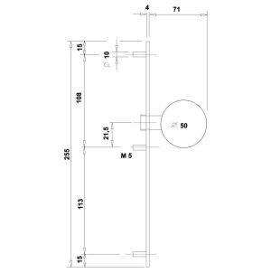 Bouton de porte coudé